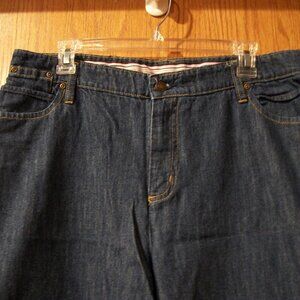 CJ Banks 14W 5 Pocket All Cotton Jeans with Cute Patchwork Back Pockets